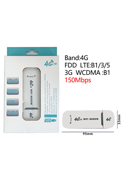 choice2 150Mbps White Gen2 4G WiFi Router Lte 150Mbps CAT4 Portable Modem Min...