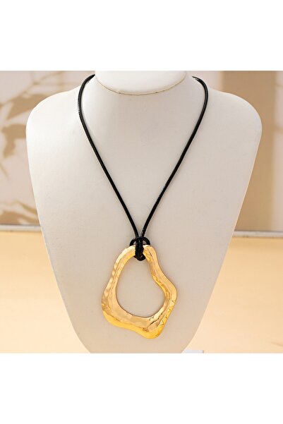 Choice Light Yellow Gold Color A Women's Necklace with Irregular Geometric Pe...