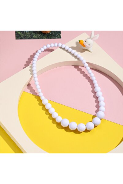 Choice white Fashion lovely elegant round seven color resin imitation pearl b...
