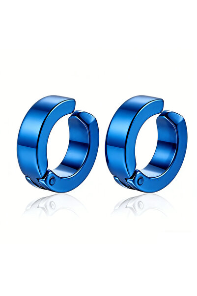 Choice4 Blue 2Pcs 1/2 Piece Fashionable Stainless Steel Ear Bone Clip Simple ...
