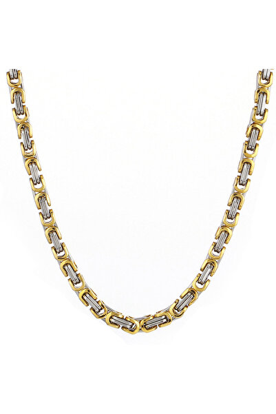 Choice Width 5mm 55cm about 22inch Gold silver tone Heavy Byzantine Long Chai...
