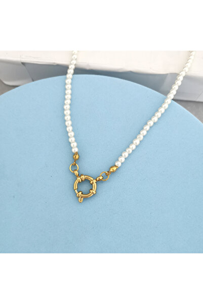 Choice Necklace 42cm Gold Color QMHJE Boho Imitation Pearl Necklace Women Cho...