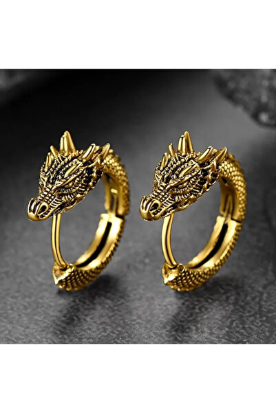 Choice E4137 Huitan Personality Chinese Dragon Hoop Earrings for Women/Men An...