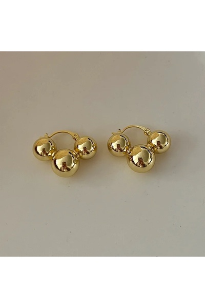 Choice 01 Metal Ball Earrings European And American Style Personalized Fashio...