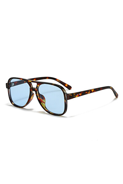 Choice3 demi blue 1/4pcs Double Bridge Vintage Square Sunglasses Retro Classi...