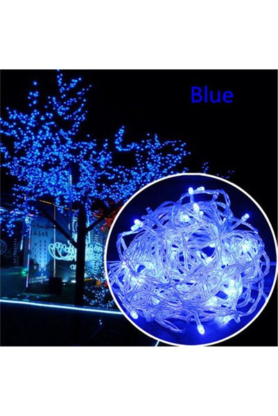 Choice 10m 100L 220V EU Blue 220V EU Plug 10M Outdoor Christmas 100 LED Strin...