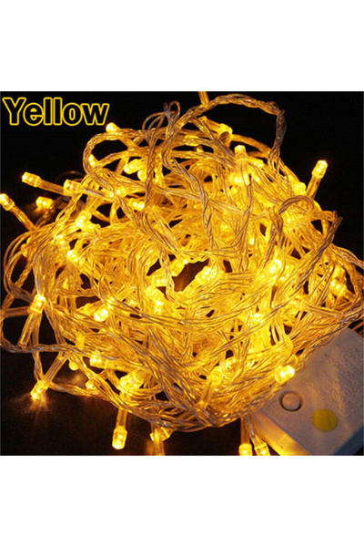 Choice 10m 100L 220V EU Yellow 220V EU Plug 10M Outdoor Christmas 100 LED Str...