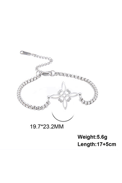 Choice1 17-22cm Steel Color Skyrim Witchcraft Witch Knot Charm Bracelet Women...