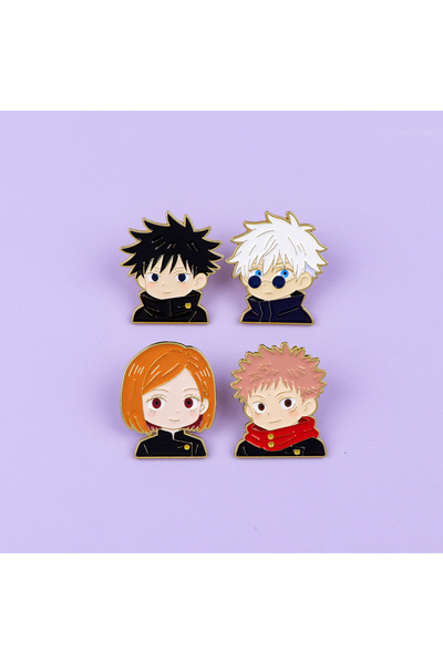 Choice Bandai 4pcs 4pcs Cute Boy Enamel Pin Manga Anime Brooch For Coat Women...