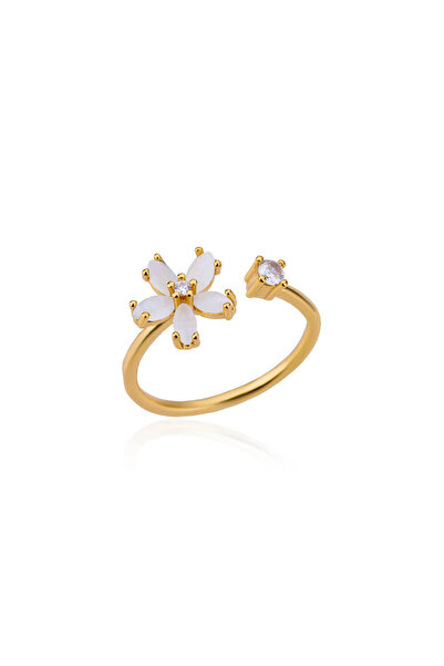 Choice1 3 Zircon Heart Flower Rings For Women Stainless Steel Gold Color Geom...