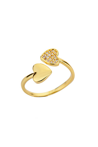 Choice 5 Zircon Heart Flower Rings For Women Stainless Steel Gold Color Geome...