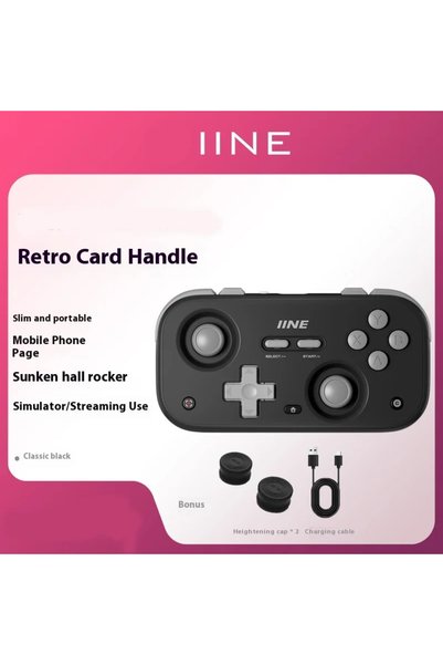 Choice Black(PC) IINE Retro Pocket Game Controller Compact Portable with Hall...