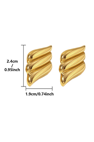 Choice type1 Geometric Hollow Earrings For Women Fashion Elegant Gold Color S...