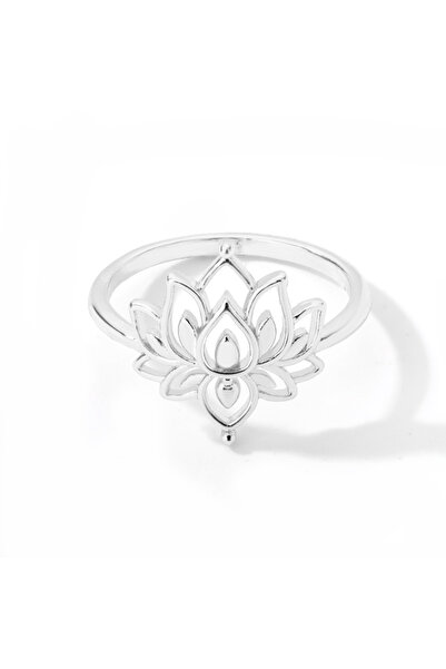 Choice 8 SILVER Lotus Flower Rings For Women Stainless Steel Sliver Color Fin...