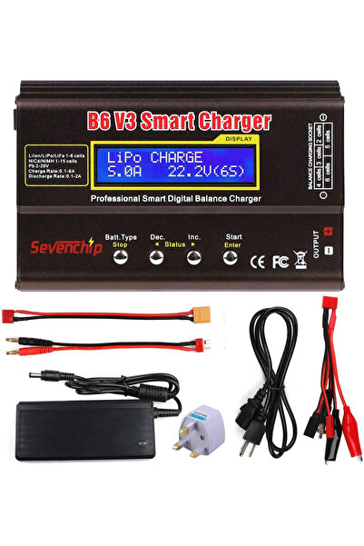 Choice1 B6V3 With UK Adapter IMAX B6 V3 80W 6A Battery Charger LiHv Lipo NiMh...