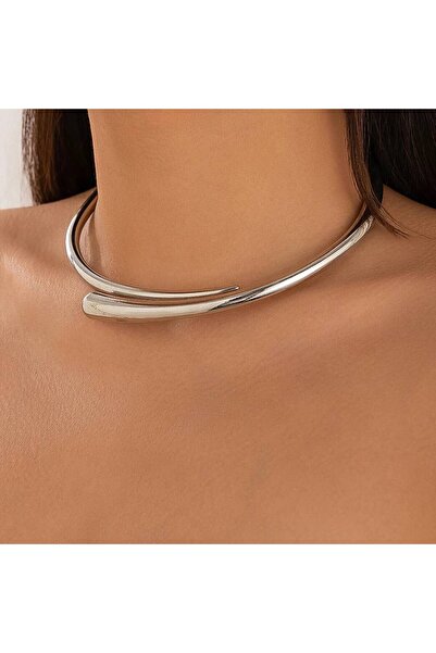 Choice3 Silver Color 1 PuRui Trendy Simple Water Drop Torques Choker Necklace...