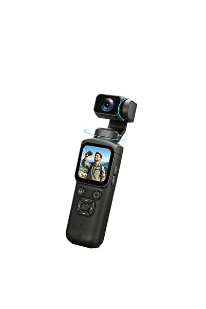 Choice NO TF CARD HJD-05 Black 4K Action Camera 330° Face Tracking Gimbal Sta...