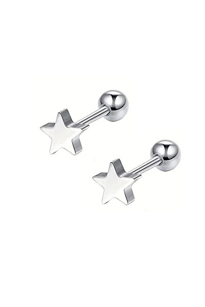 Choice 1 pairs steel Chic Hypoallergenic Star Stud Earrings for Women - Stain...