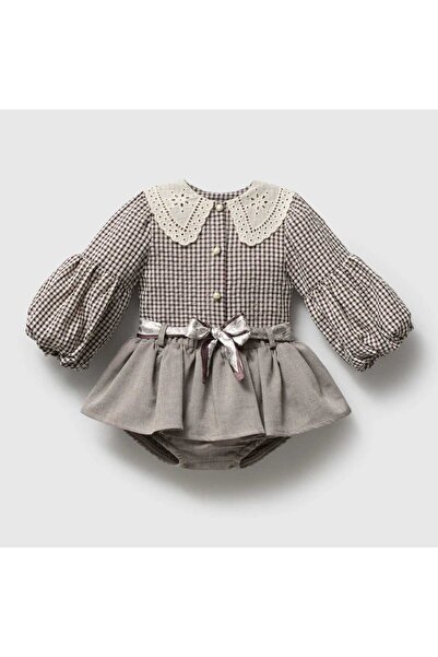 ministok Milen Collar Lace Detailed Balloon Sleeve Blouse and Shorts Two-Piec...