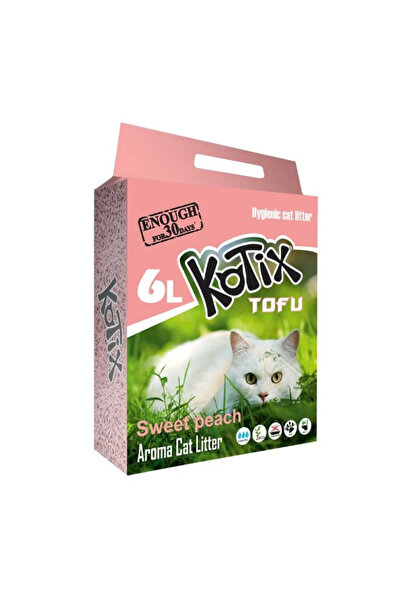 KOTIX Asternut igienic pentru pisici TOFU Piersici 6L, 2.5kg