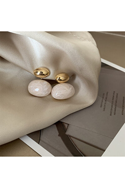 choice2 white Retro Caramel Dropped Glaze Ball Earrings Fashion Gold Color St...