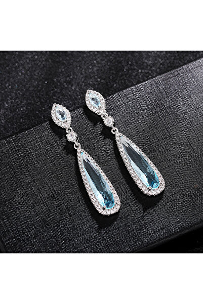 Choice E3003 Huitan Aesthetic Light Blue Dangle Earrings for Women Fashion Co...
