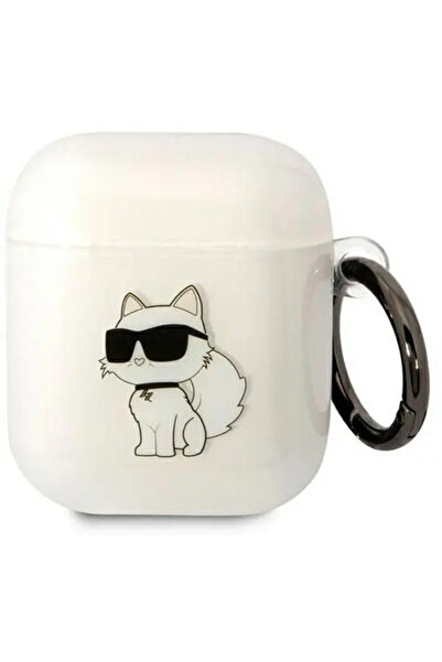 Karl Lagerfeld KLA2HNCHTCT Husă transparentă pentru Airpods 1/2 Ikonik Choupette