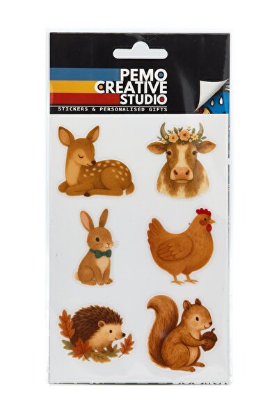 PEMO Creative Studio Cottagecore Sticker Seti 6 Parça Kar Beneği UV DTF Kabar...