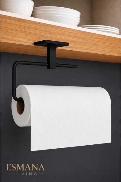 ESMANA LIVING Kare Yapışkanlı Uzun Havluluk Tuvalet Kağıtlığı Banyo Mutfak As...