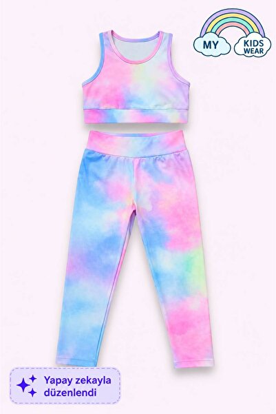 My Kids Wear Kız Çocuk Çok Amaçlı Desenli Mayo & Spor Takımı 12455