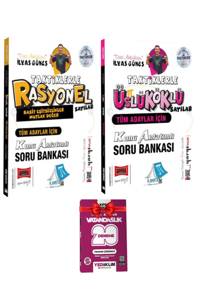 Yargı Yayınları İlyas Güneş | Taktiklerle Rasyonel Sayılar+Üslü Köklü Sayılar...