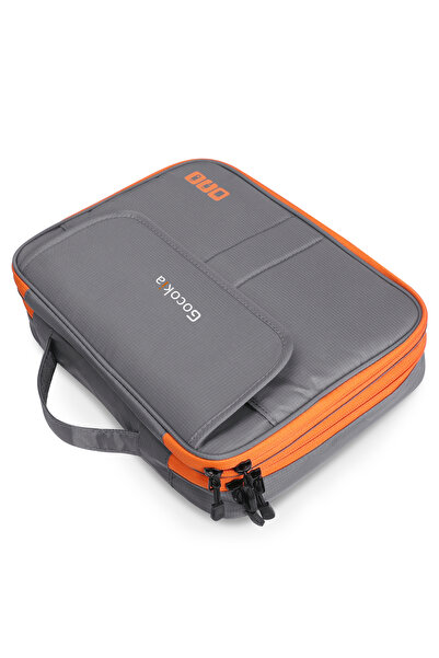 Choice Grey Double Layers Large Capacity Travel Electronic Accessories Organi...