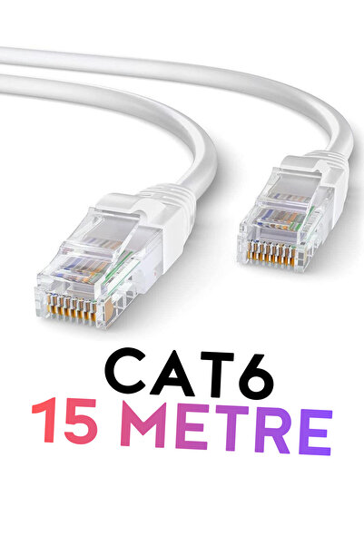 Vetech Cat6 15mt Lan Ethernet Kablosu Fabrikasyon Internet Kablo