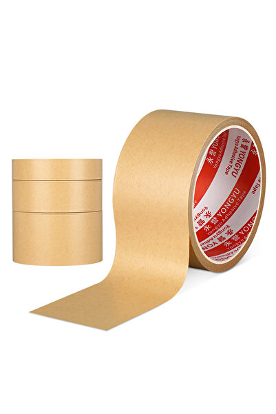 Choice 50mm 0.13mm 10M YELLOW 10/20/50m Heavy Duty Brown Kraft Paper Tape, St...