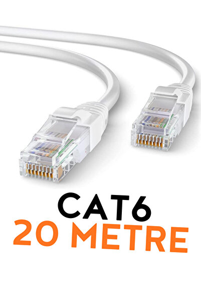 Vetech Cat6 20mt Lan Ethernet Kablosu Fabrikasyon Internet Kablo