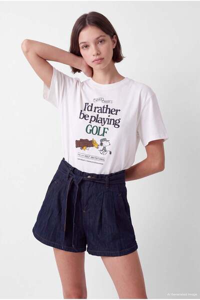 PAULMARK Women's Written Oversize T-shirt