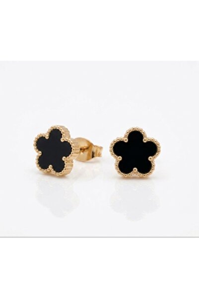 Siya Silver Non-Tarnish Steel Minimal Nail Model Clover Earrings - Children's...