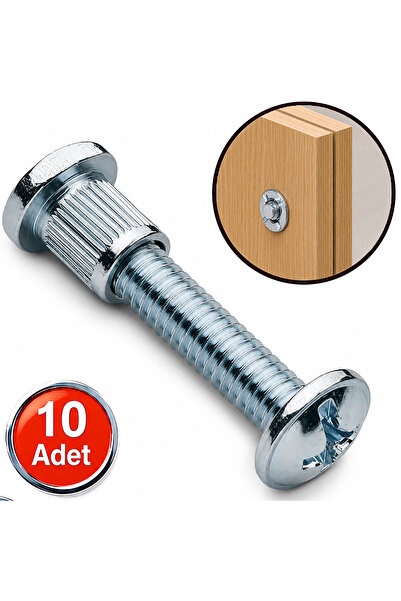 ALETÇANTAM Modül Mobilya Dolap Bağlantı Birleştirme Montebent Vidası 40mm - 1...