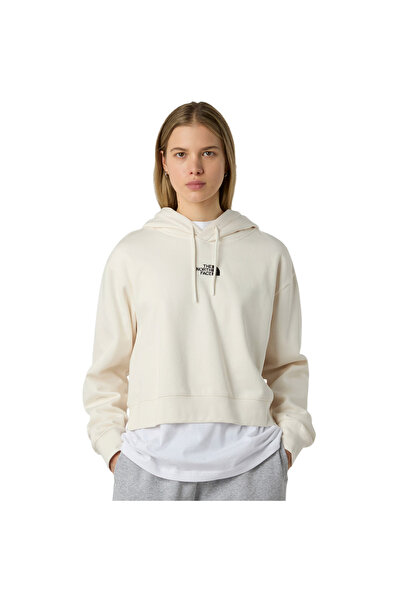THE NORTH FACE W ESSENTIAL CROP HOODIE NF0A89EXQLI-QLI Εκρού