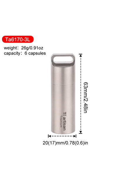 Choice Polished- L Tiartisan Titanium Mini EDC Tools Portable Sealed Medicine...