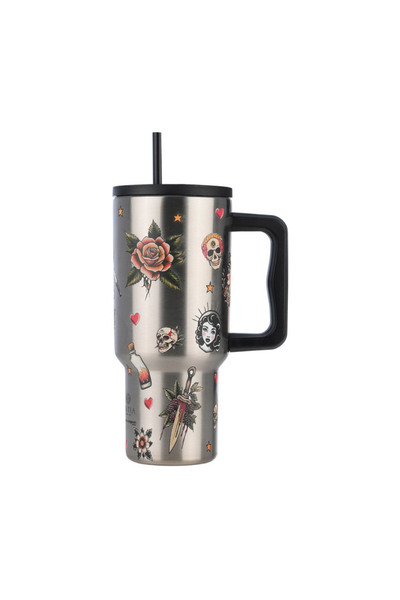 estia ΠΟΤΗΡΙ ΜΕ ΚΑΛΑΜΑΚΙ XL STA 900ml OLD SCHOOL 01-32050 Ασημί