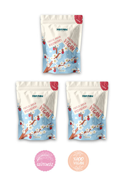 Freeze Dried Ahududu- Dondurularak Kurutulmuş Çıtır Ahududu – 3 Paket