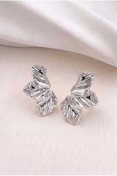 Glaren Silver Colored Wing Women's Earrings
