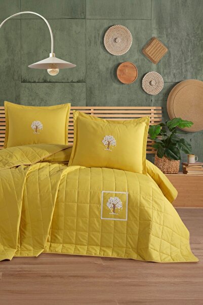 Clasy Ranforce 100% Cotton Embroidered Double Bedspread Set Verra