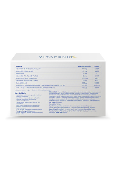 Vitafenix Aktif B Kompleks 30 Kapsül