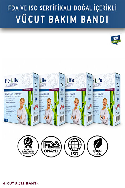 Relife Detoks Ayak Bandı 4 Kutu (32 BANT) Fda Onaylı Detox Bant