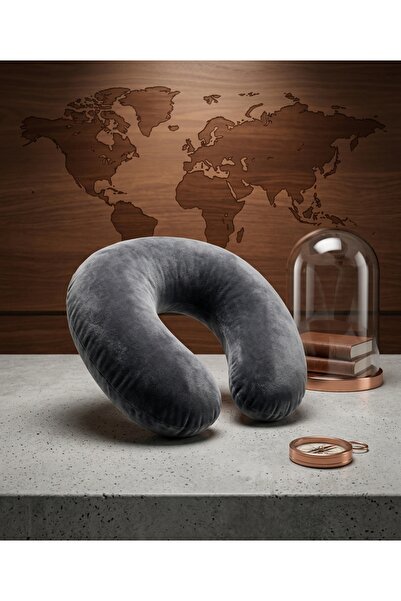 Kunzita Home Soft Velvet Neck Pillow - 30x25x10 cm