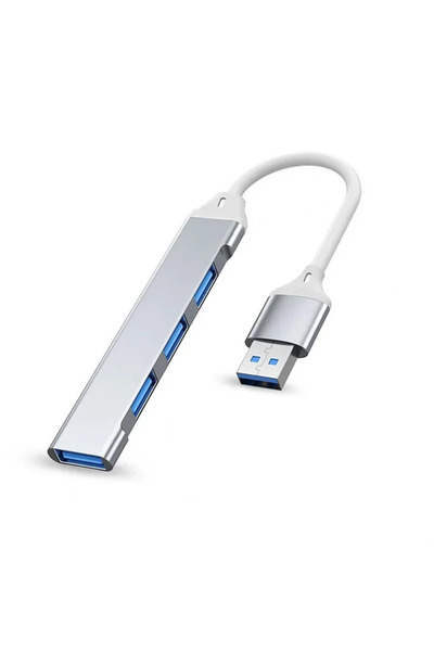 Choice3 USB Silver USB3.0 Four Port Hub 4 In 1 Docking Station Splitter Adapt...