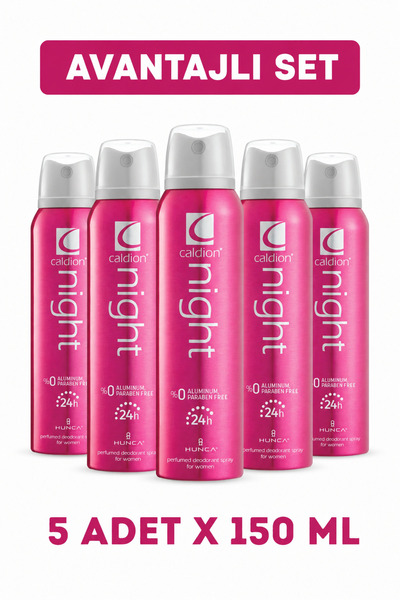 Caldion Night Women 150 ml Deo Spray 5 Adet