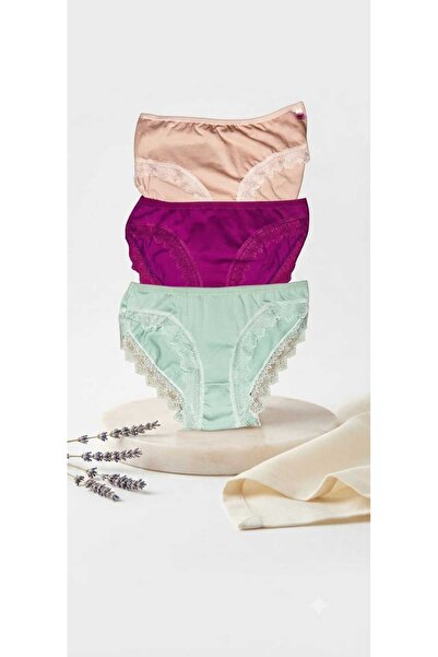 AZOSEV Cotton Lace Panties 3-Pack